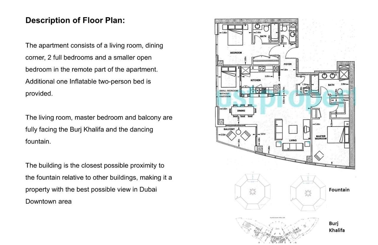 Elite Royal Apartment - Full Burj Khalifa & Fountain View - Premier - 2 Bedrooms & 1 Open Bedroom Without Partition Dubai Exteriör bild